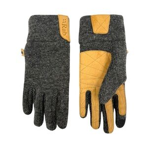 Rab Ridge Glove with Leather Palm Fleece Lined in Beluga Size Women's Large